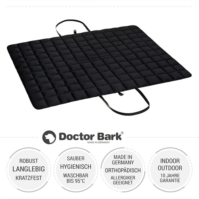 Сумка для подорожей з собакою Doctor Bark, зручна ковдра, підходить для алергіків, прання при 95°C, розмір X-Large, чорний колір