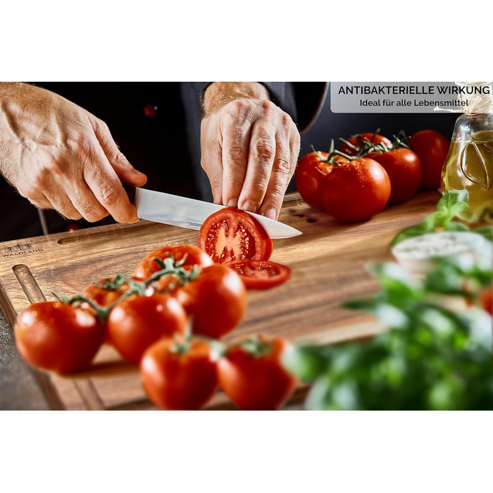 Premium Cutting Board Wood 4-Piece Set (40x30, 33x24, 27x18, 21x15) | Includes Cutting Board Stand | Wood Cutting Board Kitchen | Cutting Board Set Made of Robust Acacia Wood