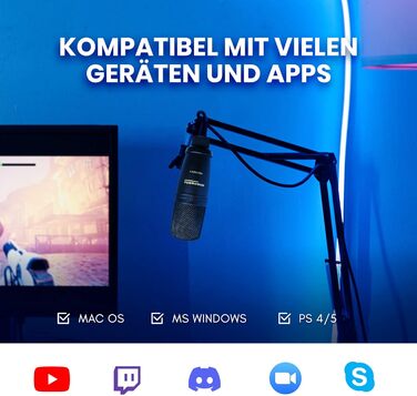 Мarantz Professional MPM-1000U - USB Конденсаторний мікрофон з великою мембраною та нирковою характеристикою для подкастів, студії, геймінгу. Комплект Pod Pack 1