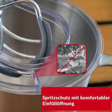 Кухонна машина LEHMANN 1500W з набором аксесуарів, планетарний міксер з чашею 5л, 12 швидкостей, захист від перегріву, червоний