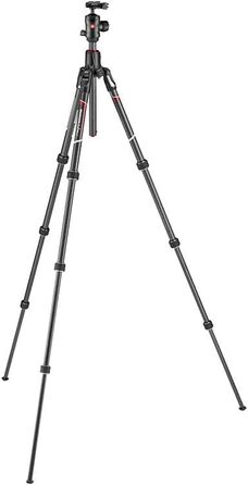 Штатив Manfrotto Befree GT XPRO з алюмінієвою головкою 496, Twist Lock, для DSLR та беззеркальних камер з довгими об'єктивами, макрозйомка