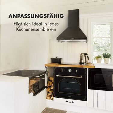 Мікрохвильова піч Klarstein Victoria 20 - вбудована, 20 л, 800 Вт, гриль 1000 Вт, нержавіюча сталь, з рамкою для вбудовування, чорна