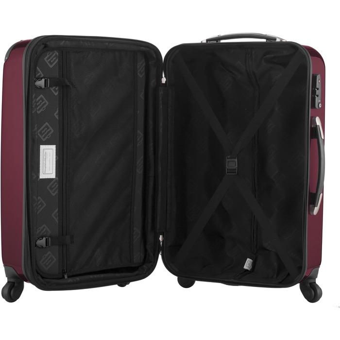 Чемодан ручної поклажі Alex від Hauptstadtkoffer, 38x23 см, 42 л, з 4 колесами, жорсткий, розширюваний, Бордовий (65)