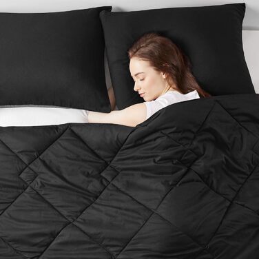 Комплект постільної білизни Comfort Spaces Vixie з декор. стеганим малюнком, чорно-сірий, Twin/Twin XL