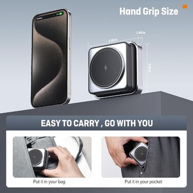 Зарядний пристрій 3-в-1 для Apple Watch та iPhone MagSafe, складна бездротова зарядка для AirPods Pro/3/2. Підходить для Apple Watch, iPhone 17/16/15/14/13. Білий (Чорний)