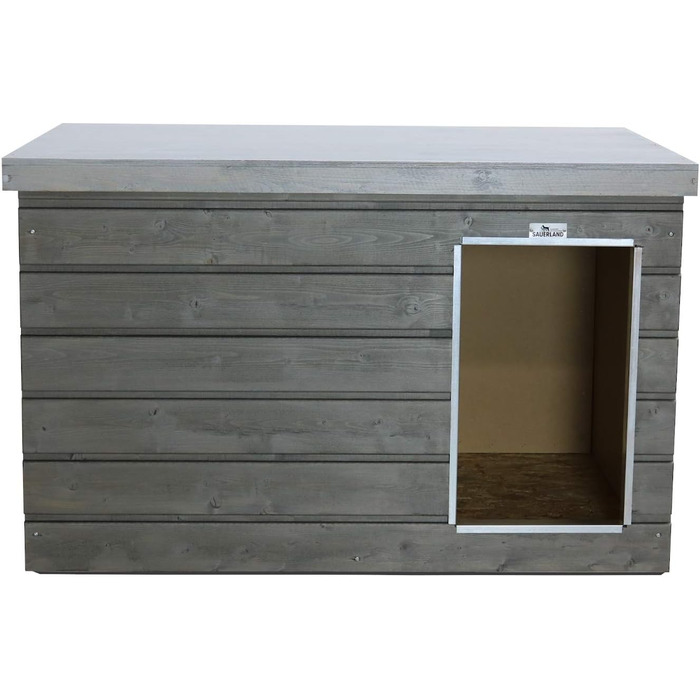 Будка для собак Sauerland, графіт/платиновий, середня, ізольована, міцна конструкція