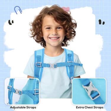 Дитячий рюкзак Cozary Kinder, 5L, водонепроникний, для подорожей, школи та спорту (Блакитний)