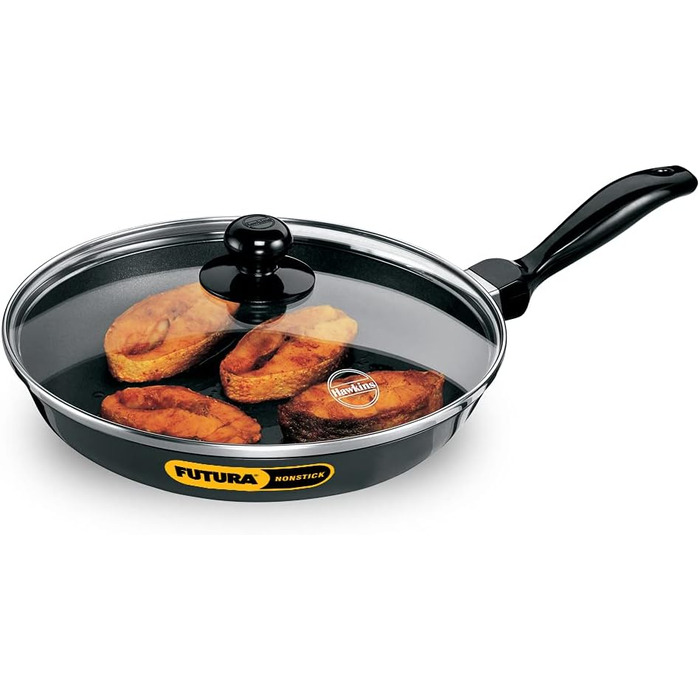 Сковорода з антипригарним покриттям HAWKINS Futura з кришкою з термостійкого скла, 26 см