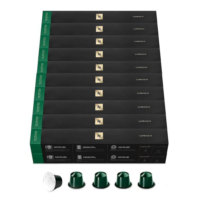 Кава Nespresso Original Capriccio | Суміш Арабіка та Робуста | Середня обсмаження | Для еспресо | 100 капсул