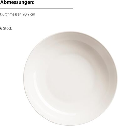 MÄSER Belmira: 12-Piece Porzellan Tableware Set for 6 - Elegant White Dinnerware