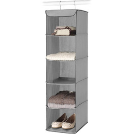 Організатор для шафи Whitmor, полиці, сірий, 5 секцій, поліестер