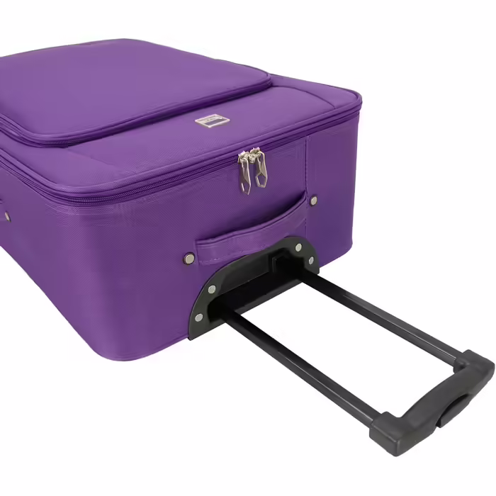 SIGN Suitcase Trolley Travel Suitcase Inline Wheels (Carry-on, Medium, Large, Extra Large) (Extra Large Suitcase (81cm)) (Large Suitcase (71cm), Purple)