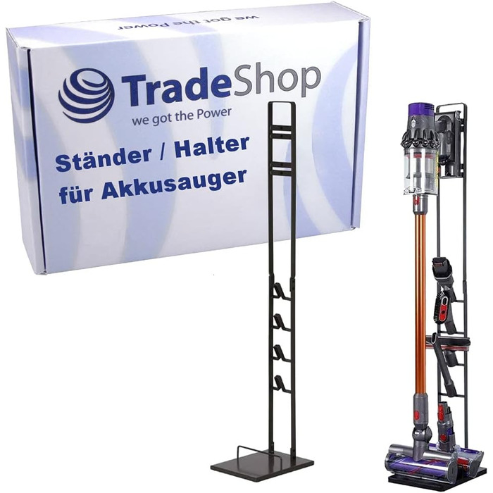 Підставка для пилососів Dyson V15, V12, V11, V10, V8, V7, V6 - аксесуар для зберігання з насадкою для миття підлоги, темно-сіра