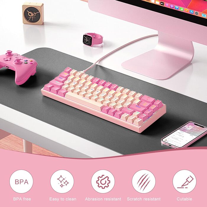 Підкладка для столу 80x40 см - XXL килимок для миші з PU-шкіри, вологостійкий та антиковзний - багатофункціональна підкладка для письма - для офісу/дому/ноутбука (Чорний)