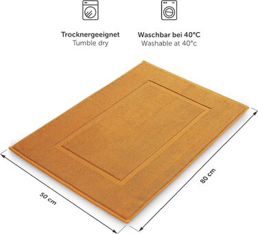 Набір бавовняних килимків для ванної кімнати Blumtal Terry, 50x80 см, 2 шт, Oeko-Tex, колір Pumpkin Spice (коричневий)