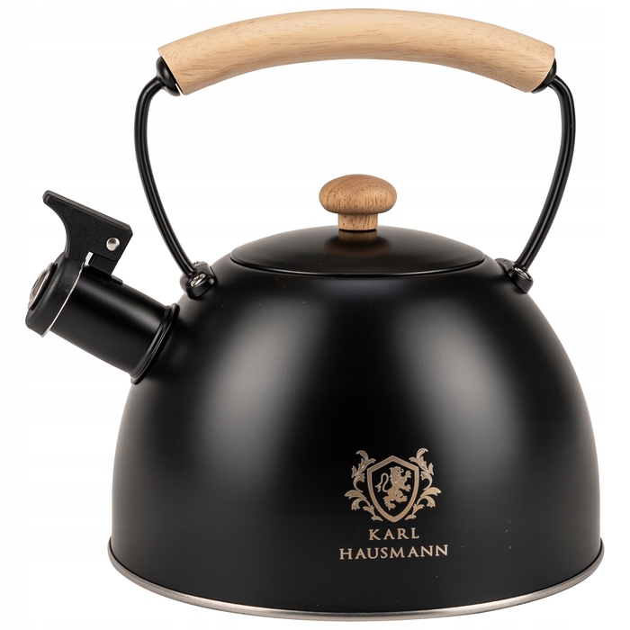 Класичний сталевий чайник Karl Hausmann, 2,5 л, бежевий з чорним