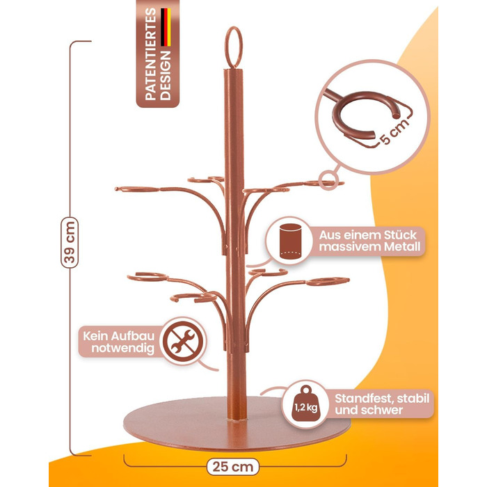 Стійка для коктейлів SpritzUpYourLife - Aperol для 8 келихів, рожеве золото
