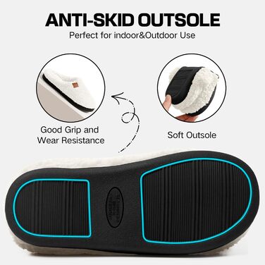 Зимові домашні тапочки для жінок та чоловіків, теплі, з тедді та плюшевим покриттям, комфортні, з м'якою підкладкою, з пам'яті ефекту, антиковзаючі, білі, 38/39 EU