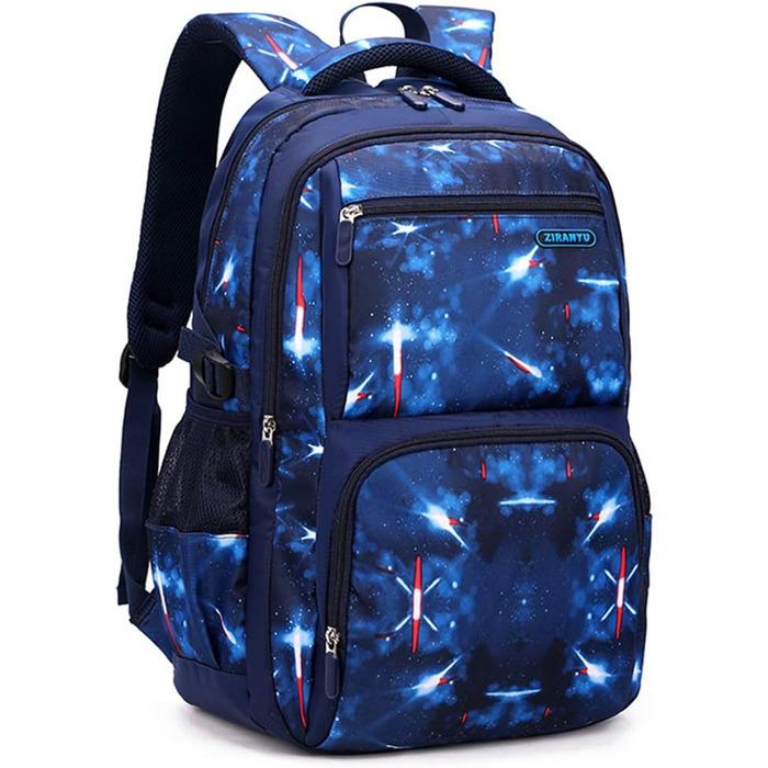 Дитячий рюкзак Galaxy Print для хлопчиків, блакитний, з космічним принтом