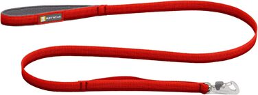 RUFFWEAR Front Lead, lightweight, 1.5 m, strong lead with padded handle and secure swivel Crux Clip, compact, flat Tubelok webbing, (Red Canyon, one size)