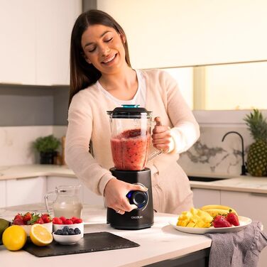 Cecotec Power Black Titanium Stand Mixer 1300Max - 1300W, 2 Speeds, Titanium Blades, 1.5L, Pulse Function, Ice Crusher