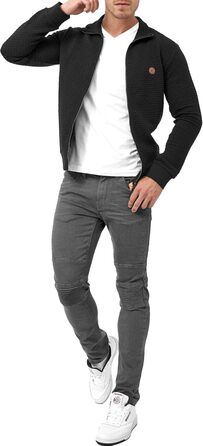 Світшот Indicode для чоловіків з високим коміром | Кардиган/світшот чоловічий (XXL, Чорний)