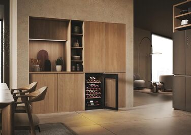Haier 34 Bottle Wine Refrigerator - 1 Zone Wine Cooler with UV Glass Door, Wi-Fi & Touch Display