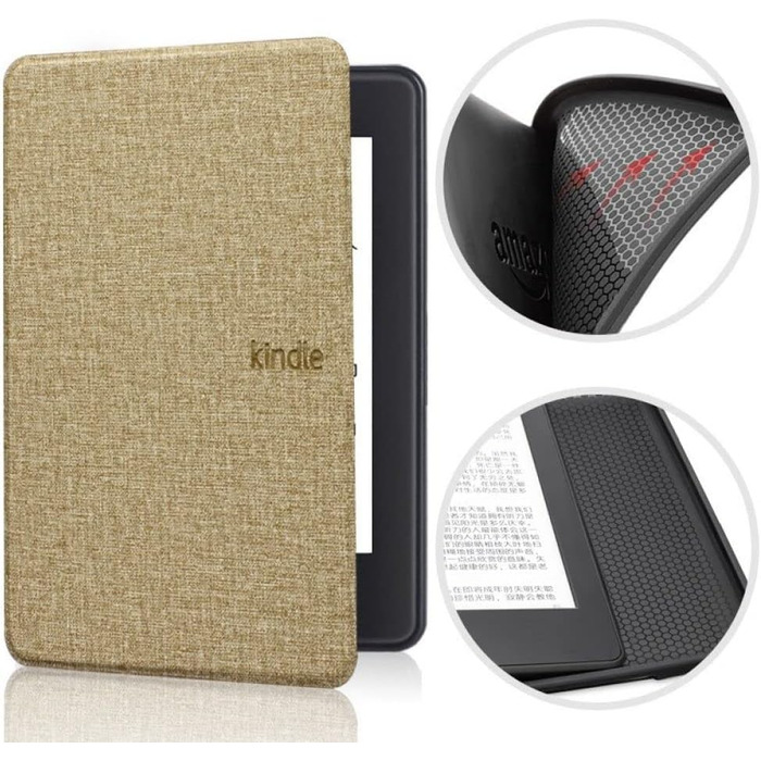 Чохол для Kindle (6.8 дюйма, 11-те покоління) XYFCJK з теплорозсіюванням, сумісний з Kindle Signature Edition та Kids Edition, аксесуари для електронних читалок (Золотий, Paperwhite 5)
