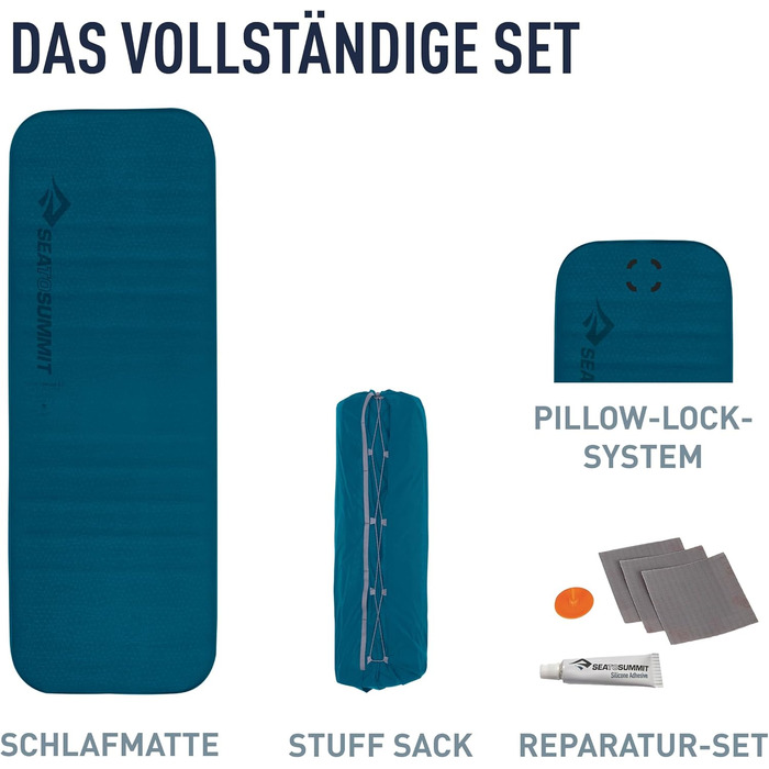 Килимок туристичний Sea to Summit Comfort Light Self Inflating - 2.5 сезони, зелений