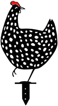 Alnicov 5-Piece Metal Chicken Farm Art Hollow Out Rooster Animal Shape Decor for Outdoor for Lawns, Gardens, Backyards Decoration Ornament