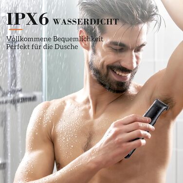 MAXGROOM 3-в-1 Тілогример для чоловіків: електробритва, тример, вологостійкий, для тіла та інтимної зони