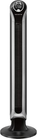 Турбовентилятор Rowenta Eole Infinite VU6670: 3 швидкості, таймер, пульт, автовимкнення, чорний, для дому