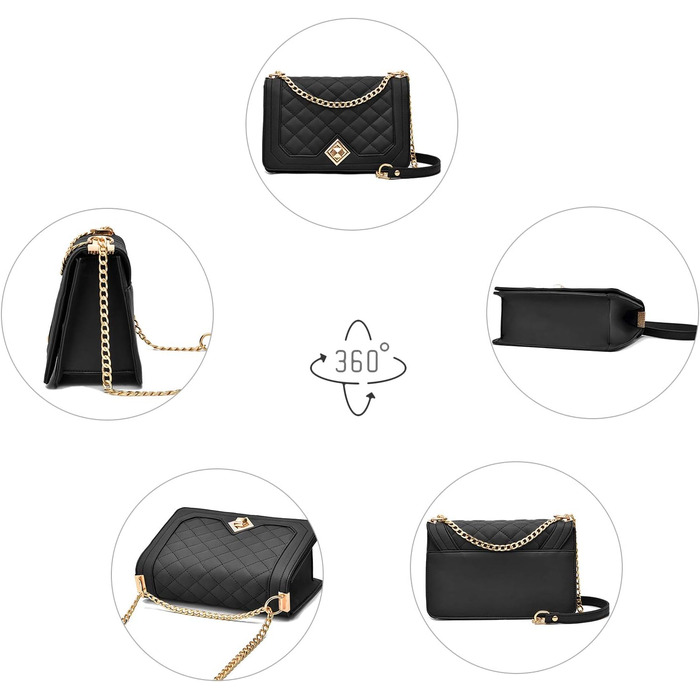 Сумка жіноча Travistar через плече: ланцюжок, кросбоді, вечірня, міська, шкіряна, чорна