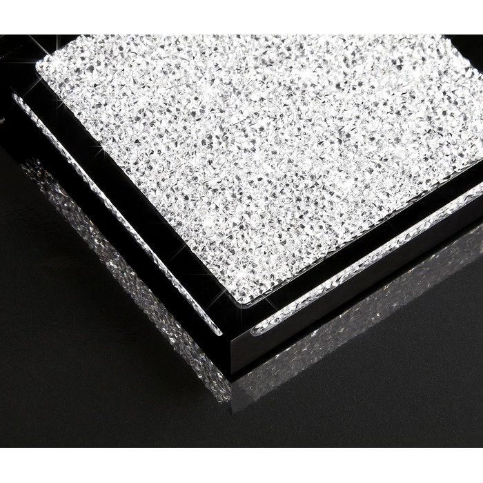 Luxurious Coaster Embellished with Swarovski Crystals/Elegant Table Decoration (1 piece - black)