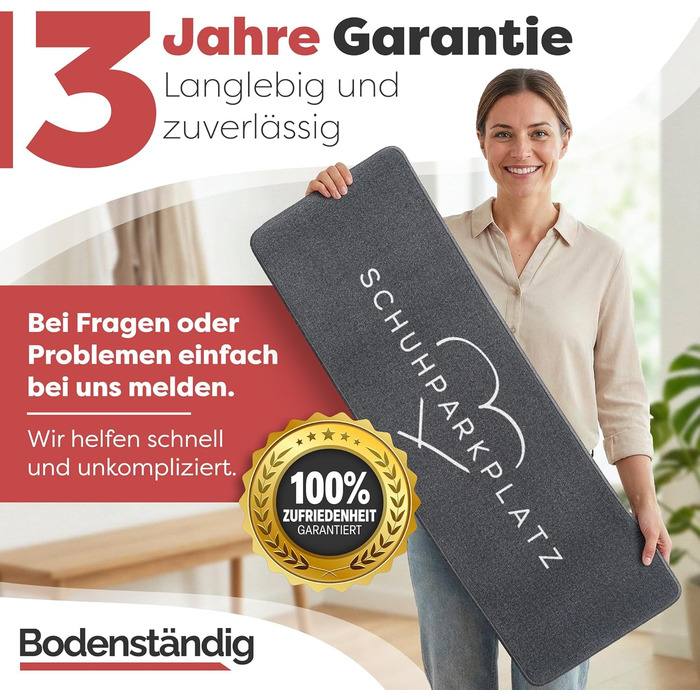 Килимок для дому та на порозі 40x60 см, стійкий до прання - оптимальний розмір для вхідних дверей. Килимок для збору бруду, привітальний килимок з написом та серцем (велике серце, 33 x 100 см, прямокутний)