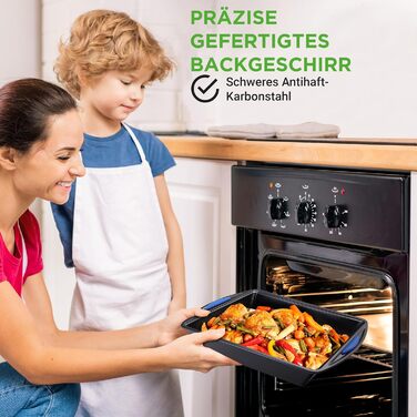 Набір для випічки NutriChef (10 шт.) з антипригарним покриттям, включає форми для пирогів, хліба, мафінів та печива