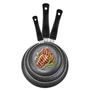 Набір антипригарних сковорідок для індукційних плит (20, 24, 28 см)