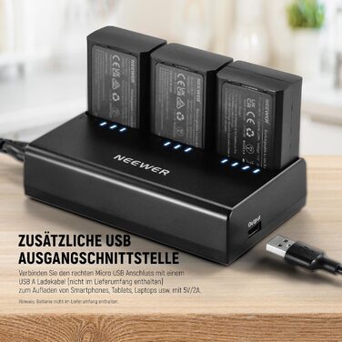 Зарядний пристрій для спалахів NEEWER Z2, Z1, Z760, Z880 (3 слоти), 7.4V/2600mAh, Li-Ion, з адаптером живлення (EU)