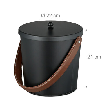Relaxdays Ash Bucket with Lid, 4.5 Liters