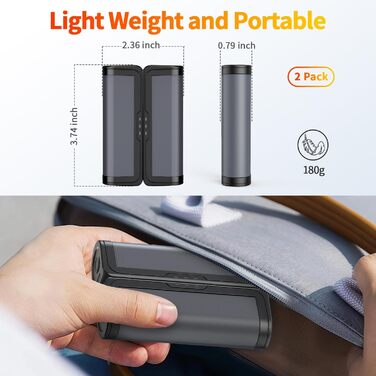 Електричні грілки для рук 2 шт. - USB, багаторазові, 3 режими нагріву, для дітей та жінок (сірий)