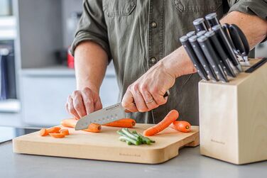 Набір ножів KitchenAid Gourmet з японської сталі (11 шт) з точилкою та дерев'яним блоком