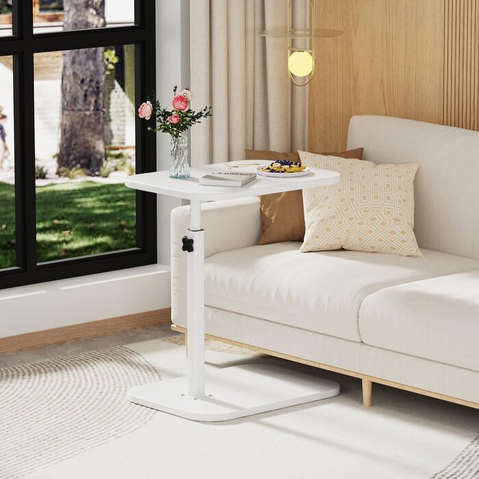 Зручний столик для ноутбука в ліжко - Lapdesk, складний, регульований, портативний, білий (40 x 30 x 80 см)