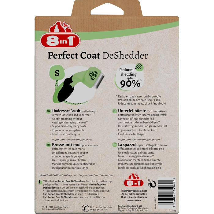 Щітка для вичісування підшерстка DeShedder L - 8 в 1 для великих собак (коротко- та довгошерстих)