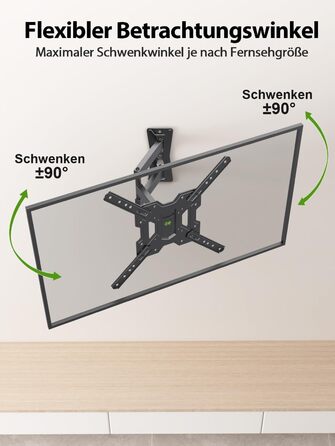 Кріплення для телевізора USX-MOUNT на стіну, поворотне, нахильне, висувне, для телевізорів та моніторів 26-55 дюймів, VESA 400x400, до 35 кг
