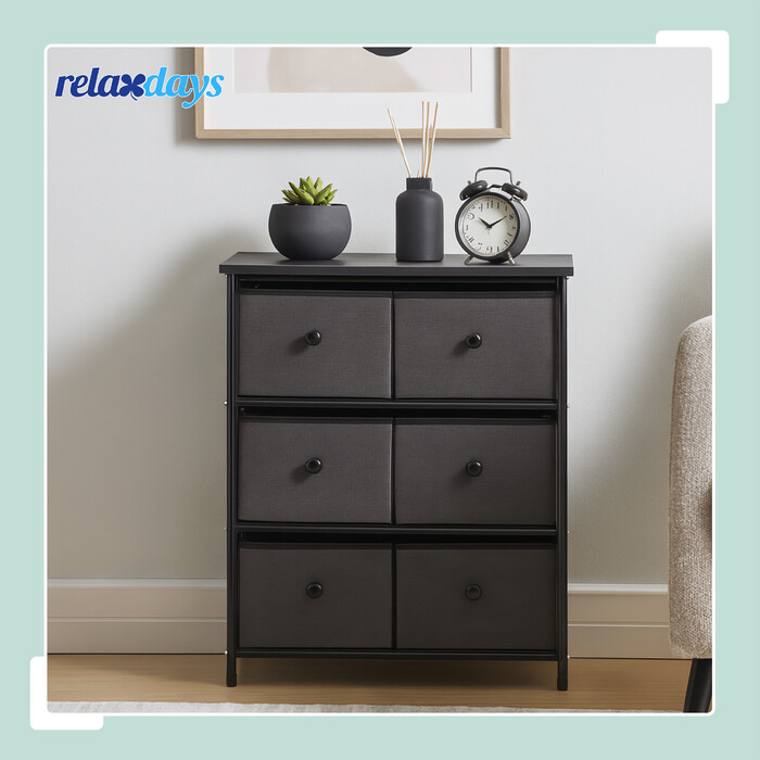 Relaxdays Chest of Drawers, 6 Drawers
