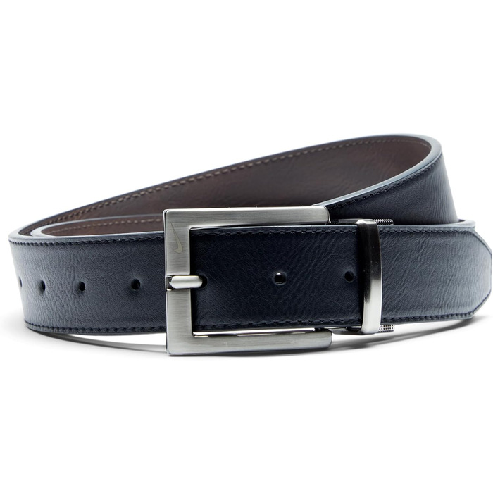 Чоловічий ремінь Nike Core з можливістю перевертання (3XL, Чорний/Коричневий, текстура гальки)