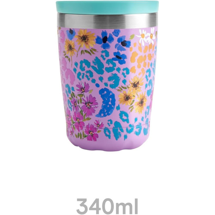 Термокружка Chilly's Original Leopard Blossom - 500 мл - З нержавіючої сталі, з кришкою, подвійні стінки, вакуумна ізоляція