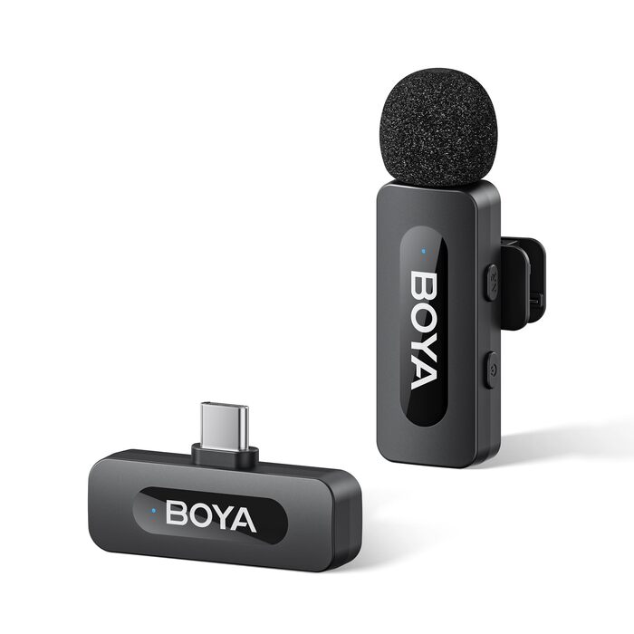 BOYA BY-V10: Бездротовий міні-мікрофон для смартфона з USB-C, для iPhone, Android, відеозйомки