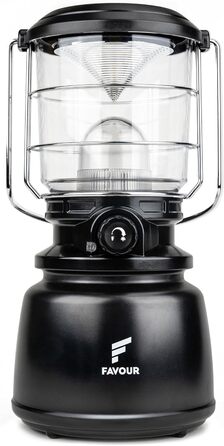 Favour LED Lantern Outdoor Lamp Bright 1300 Lumens | Camping Lamp, IP64 Waterproof, Shockproof | Camping Light with Stepless Dimming, Variable Color Temperature from Warm White to Cool White, Battery Powered