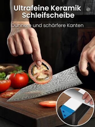 Набір точильних каменів 3-ох сторін, з бруском для заточування, 400/1000/5000 гріт, з нековзною підкладкою, кутовою наставкою та шкіряним ремінцем (діамантовий камінь блакитний)